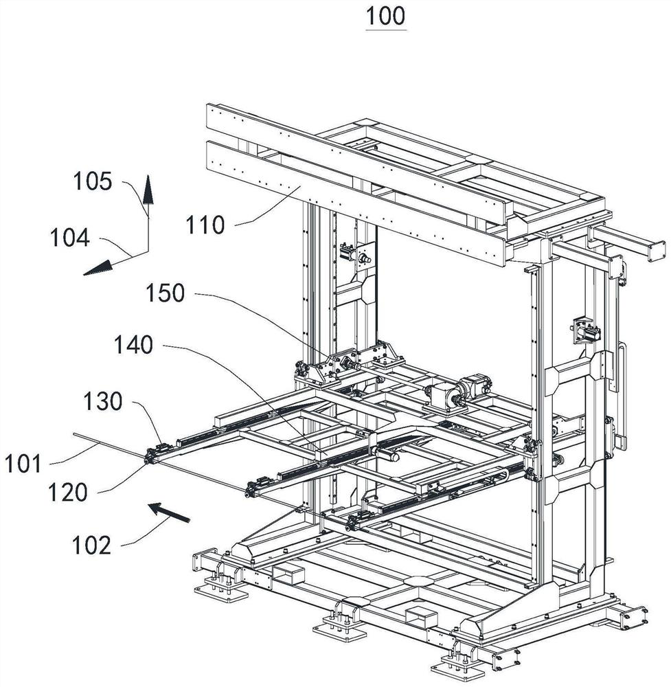 Longitudinal bar transporting positioning device and welding forming equipment