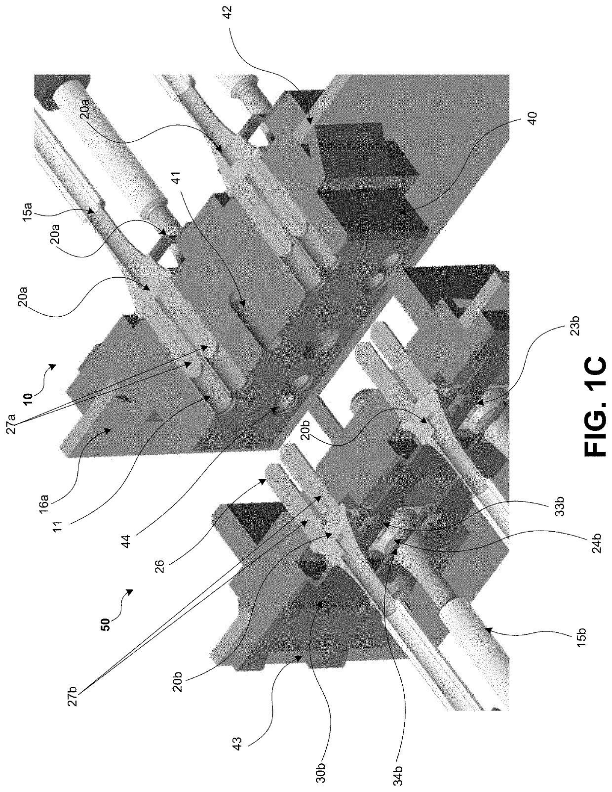 Duplex-modulo optical blindmate connector