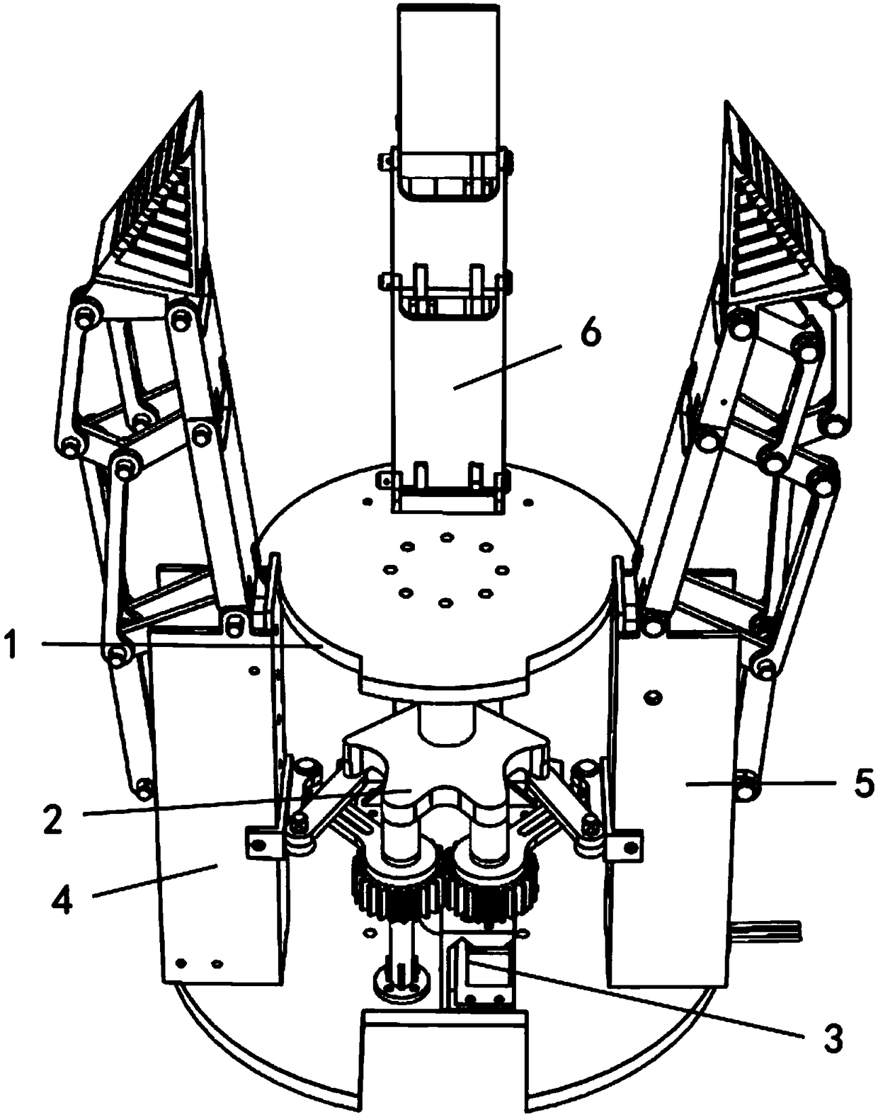 Under-actuated hand palm supporting many layouts of fingers