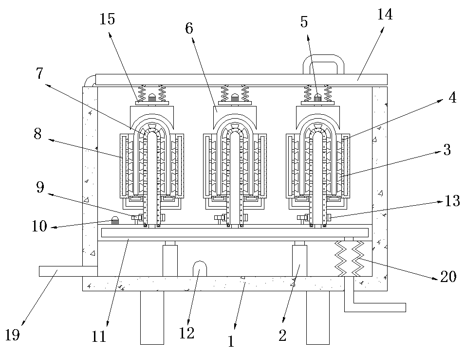 Test tube cleaning device for clinical laboratory