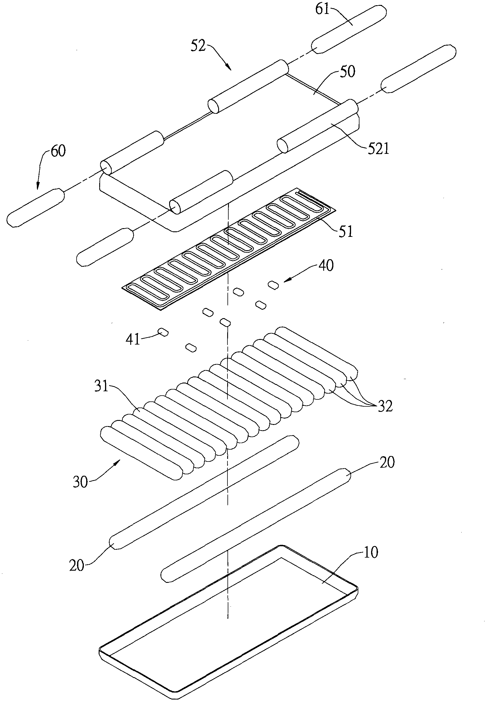 Medicinal inflatable mattress