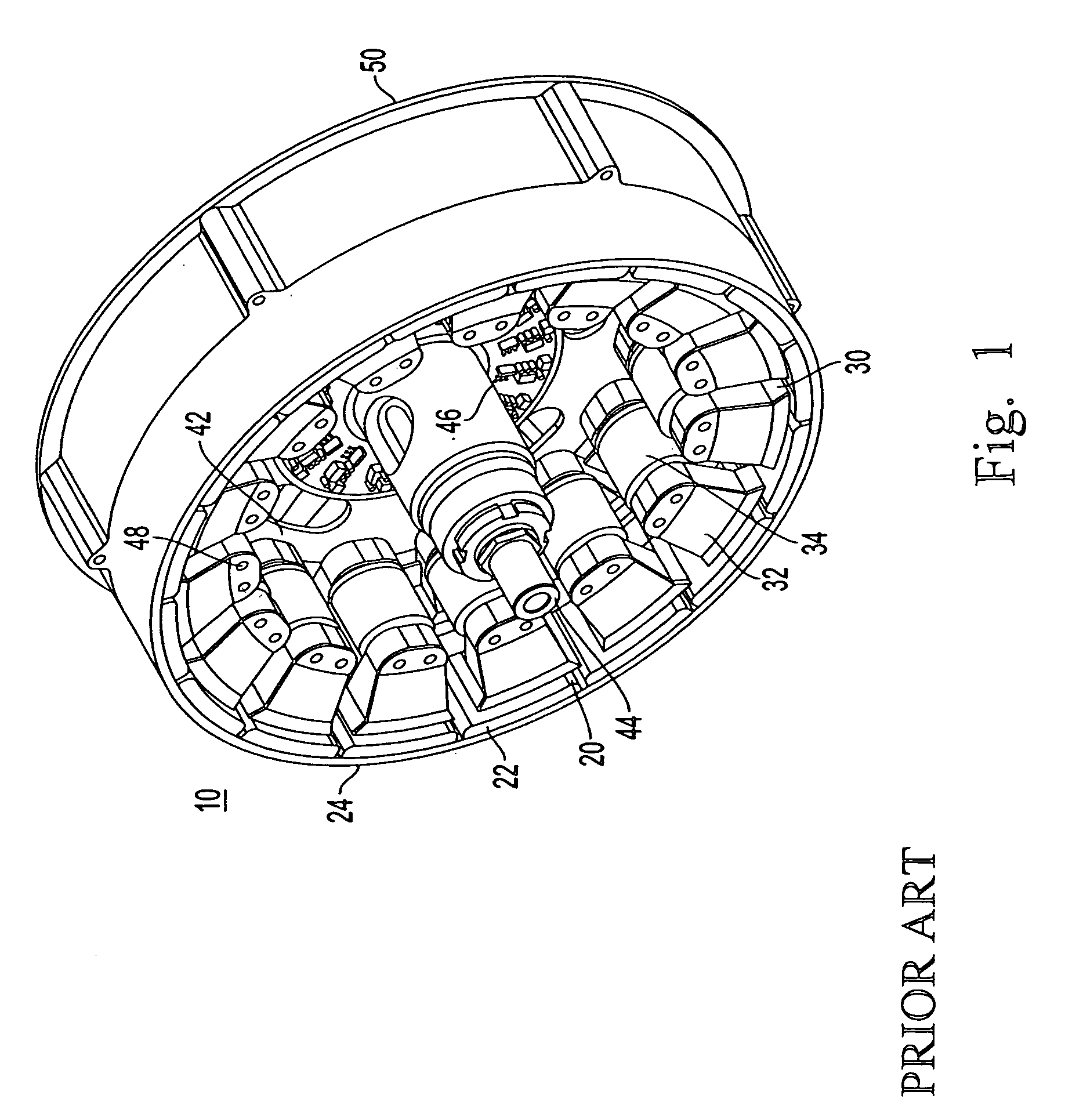 Integrated stator-axle for in-wheel motor of an electric vehicle