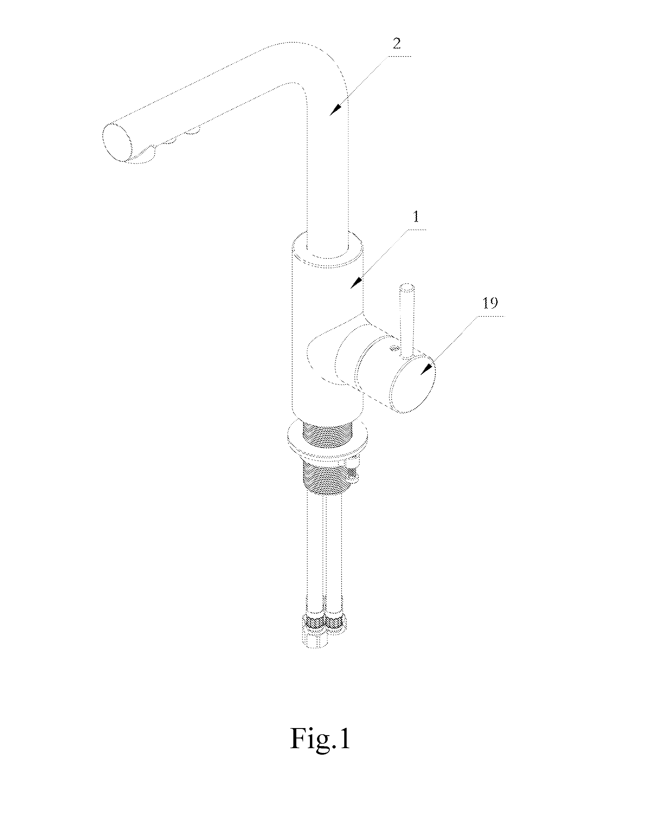 Water purifying faucet not having pull-out function