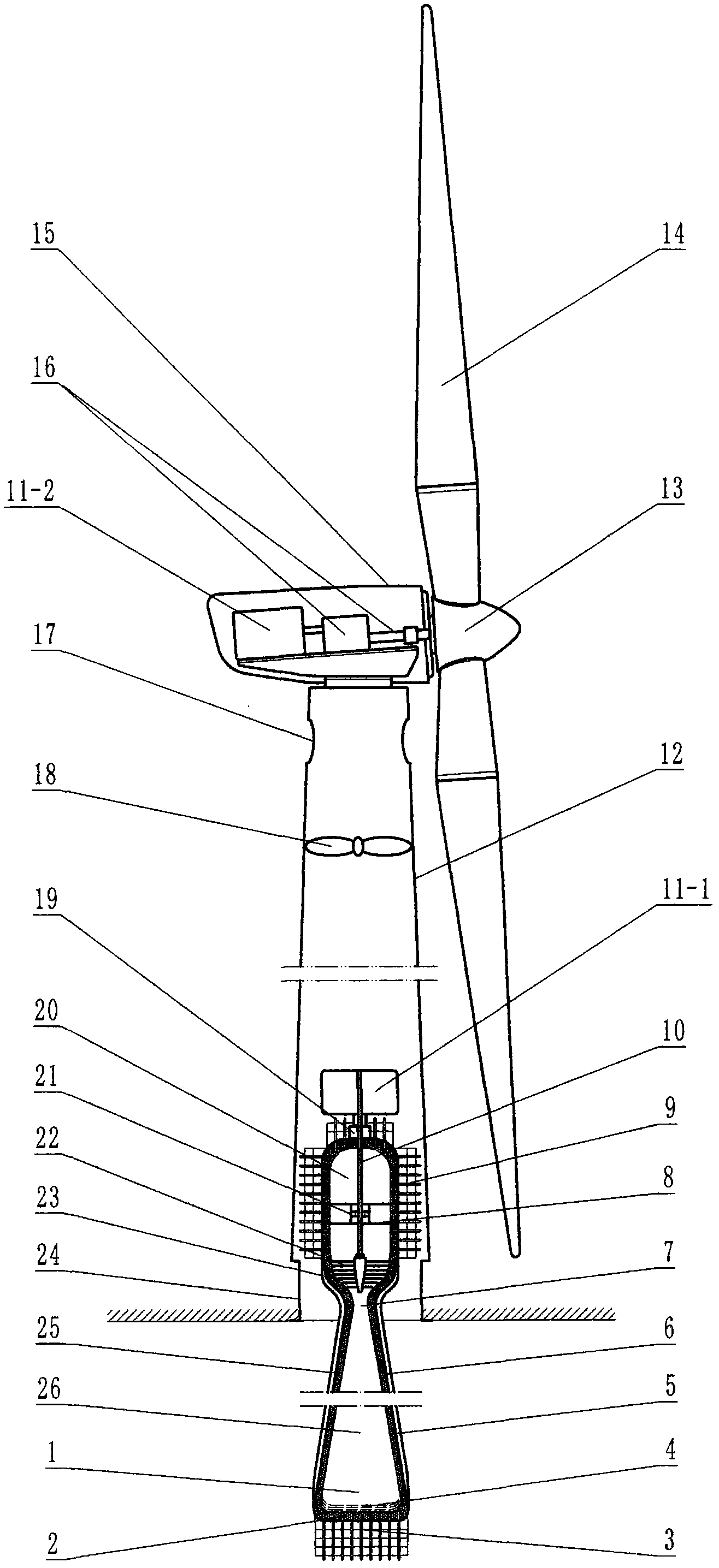 Wind energy and geothermal energy cooperative power generation system