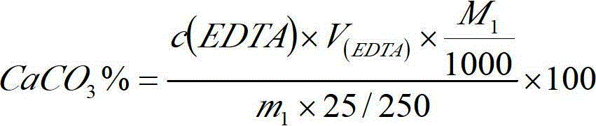 Determination method for contents of CaCO3, CaSO4 and (NH4)2SO4 in calcium carbonate filter cake