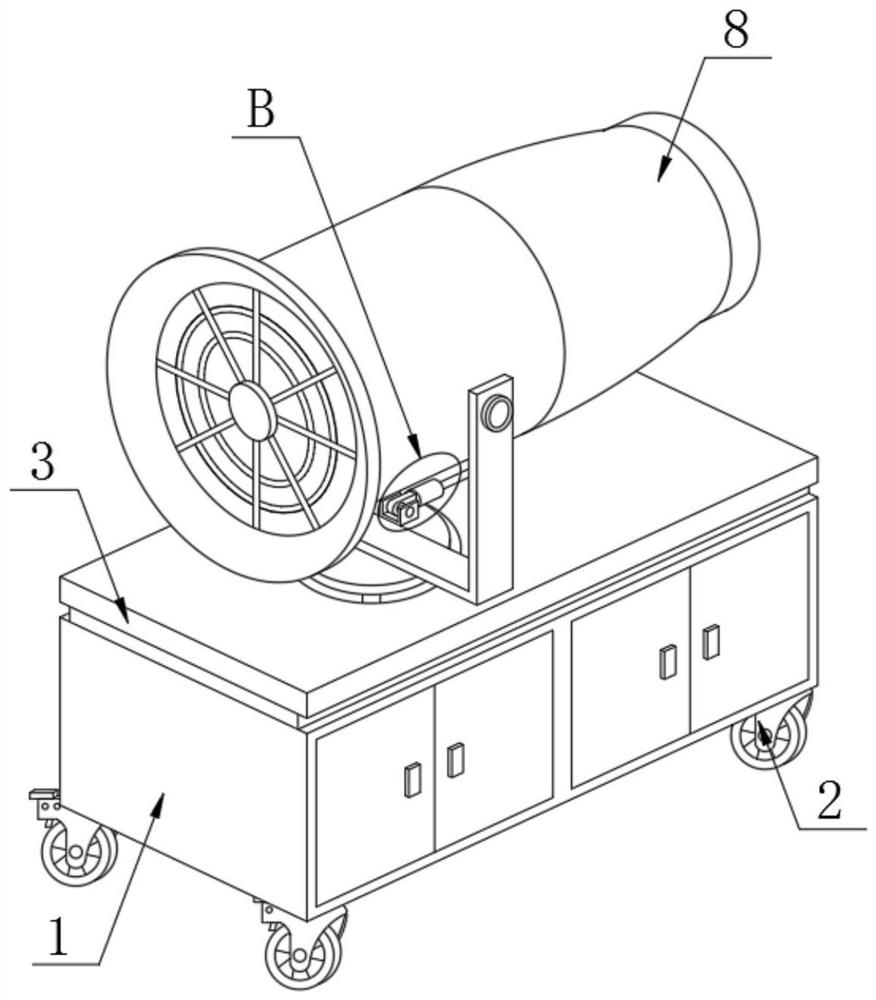 Fog gun machine for construction site and using method