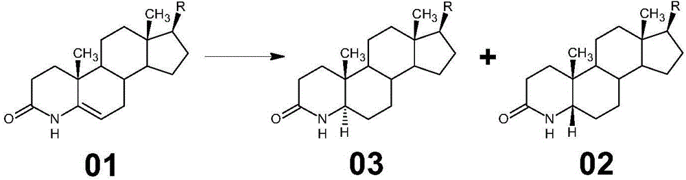 Method for preparing 3-carbonyl-4-aza-5-androstene-17 beta carboxylic acid derivative from mother solution reclaimed materials of hydrogenation reaction