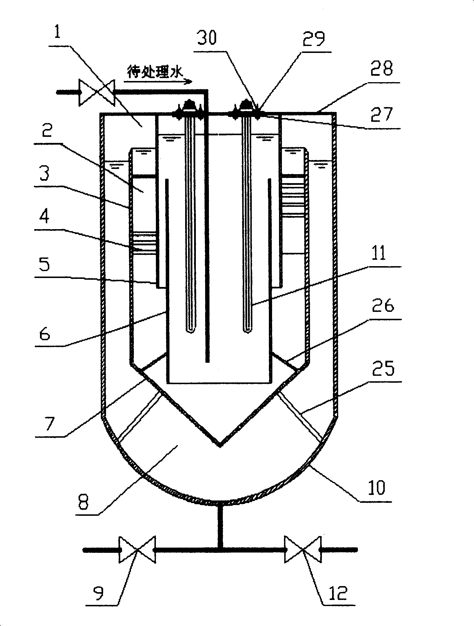 Energy-saving highly-efficient photocatalysis and film filter water treatment system