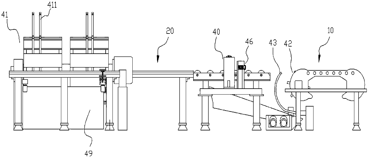 Artificial board hot-pressing conveying system