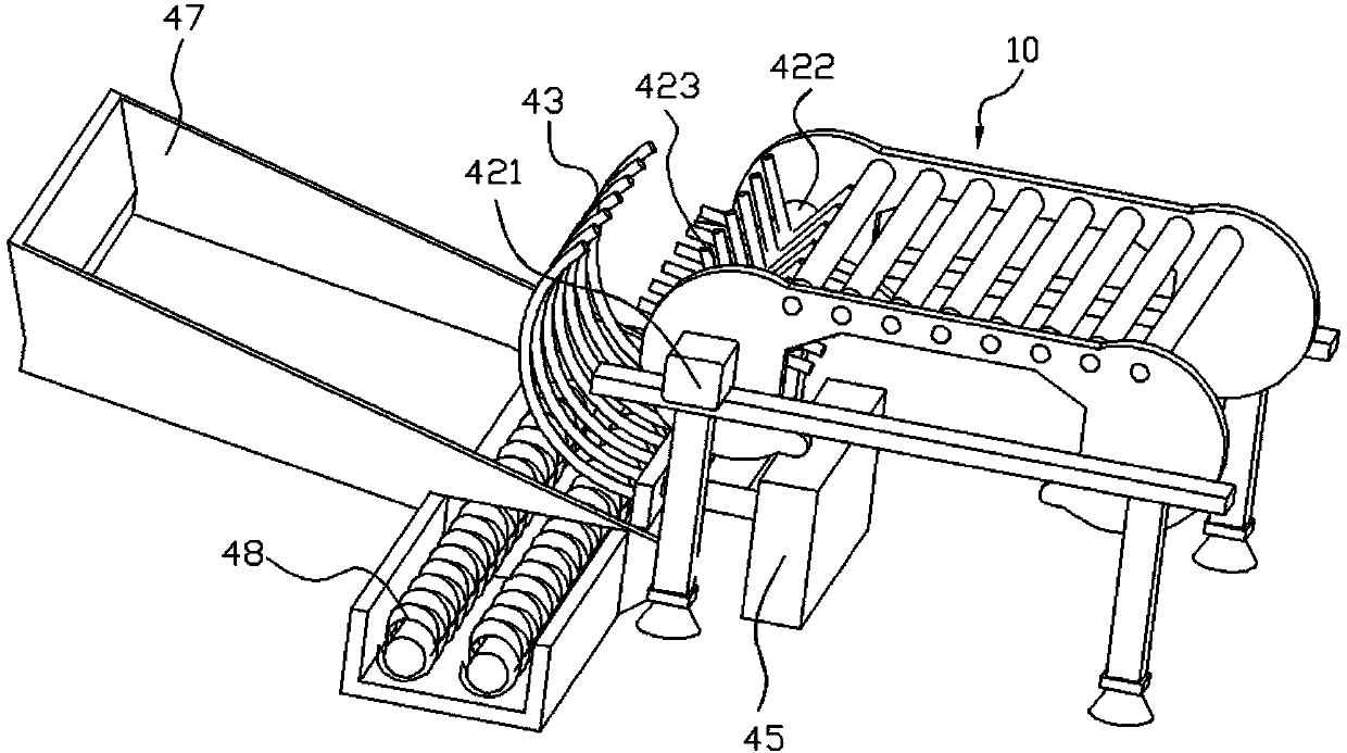 Artificial board hot-pressing conveying system