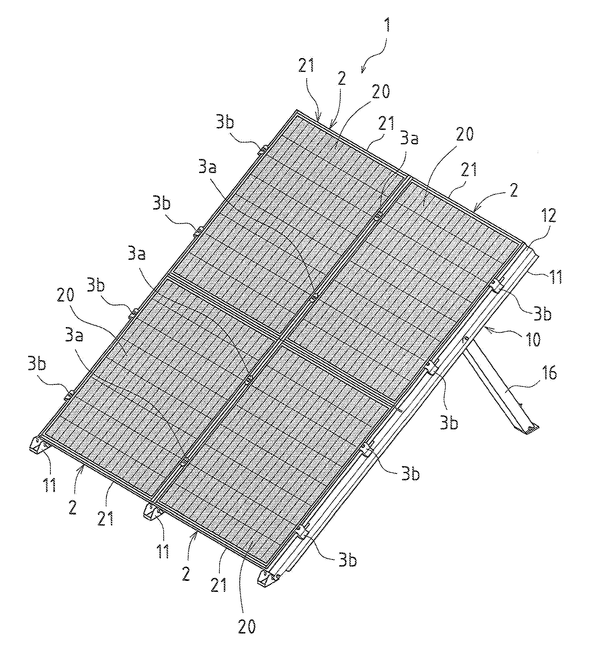 Solar cell module stand and solar power generation system using same