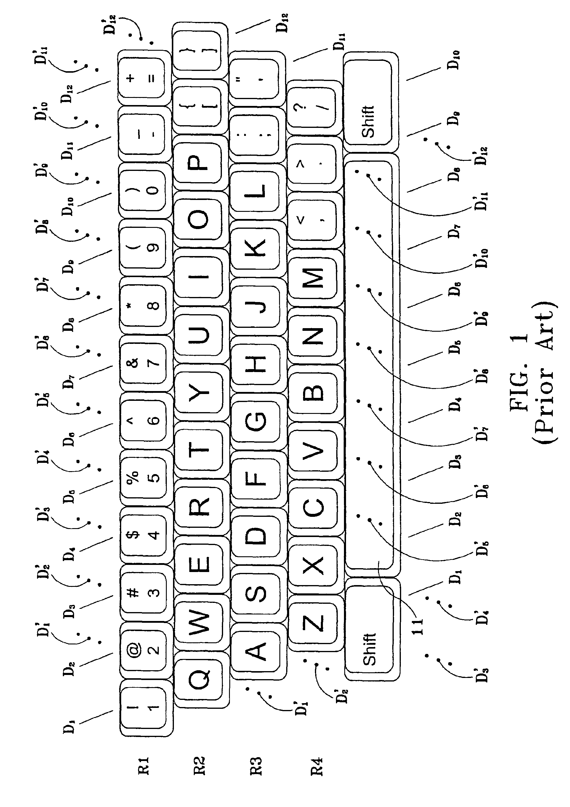 Keyboard arrangement for easy acquisition of typing skills