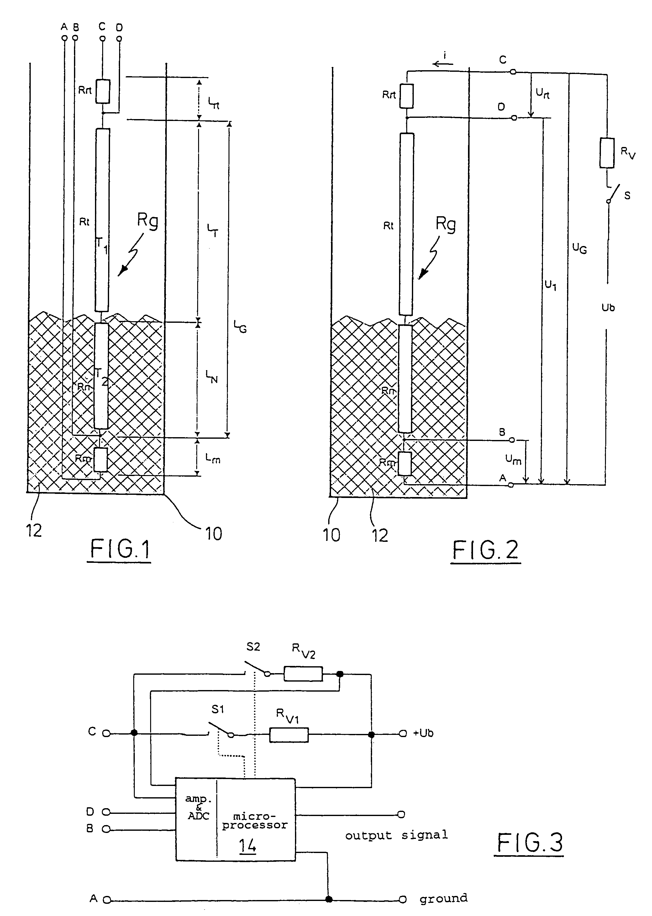 Device for measuring the level and/or the temperature in a container