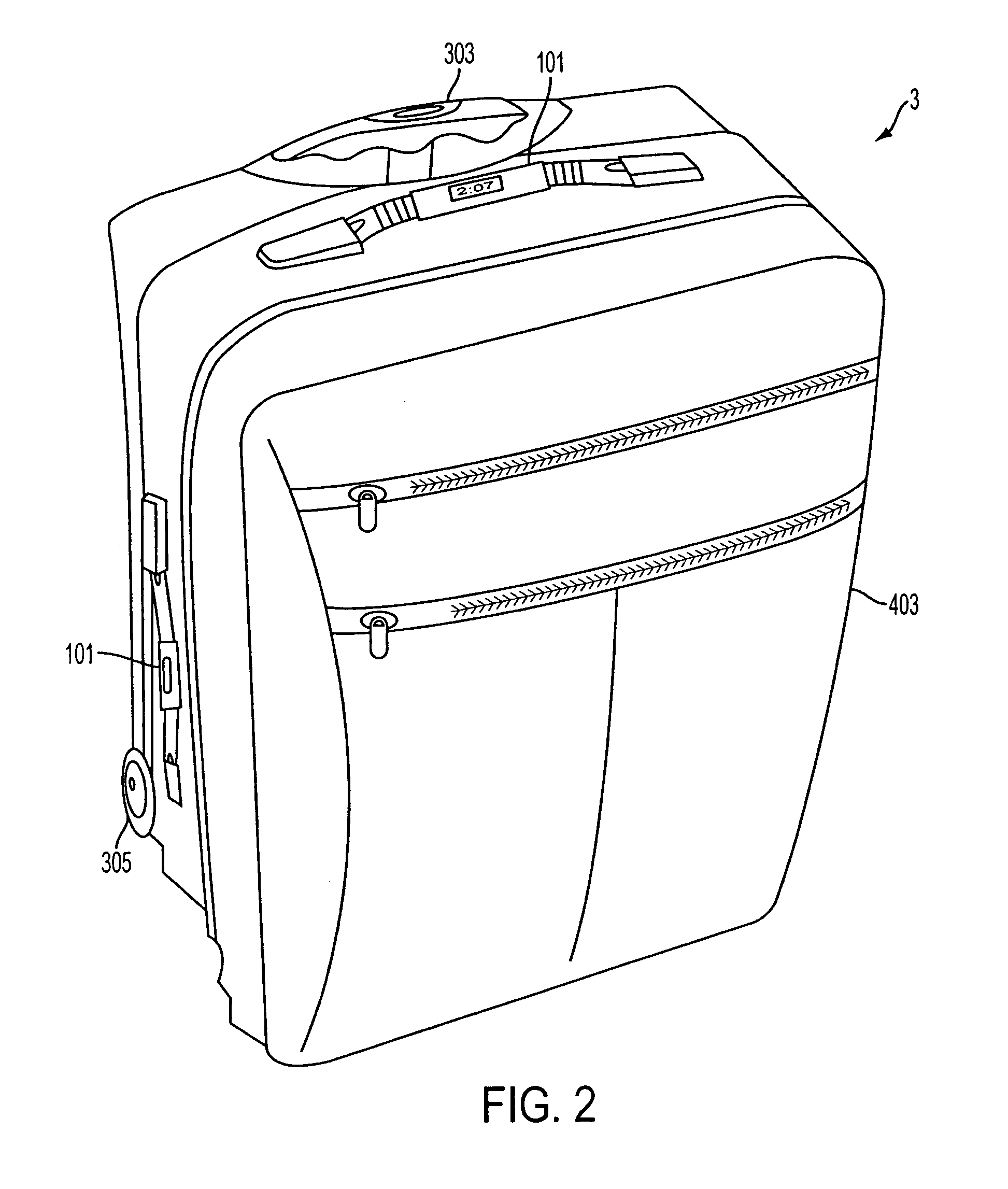 Weight determining mechanism for a backpack or other luggage