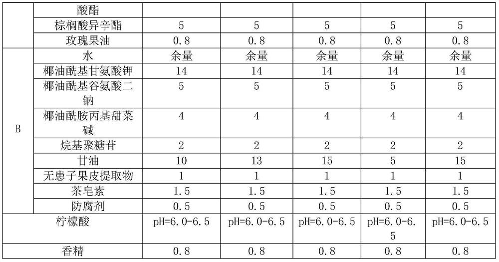 Sulfate-free double-layer cleaning composition