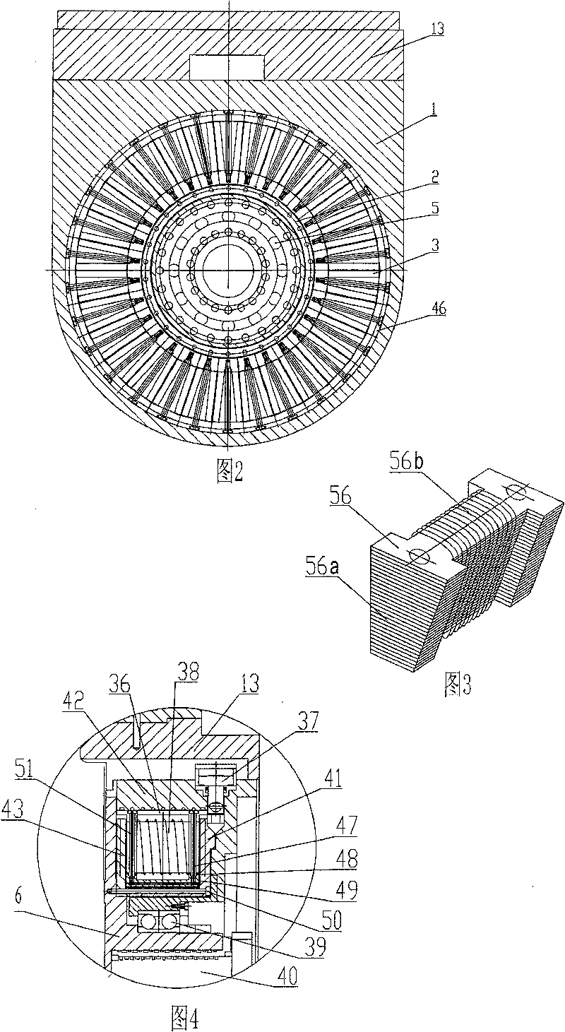 AC permanent magnet disc type torque motor drived large-torque double-pendulum milling head