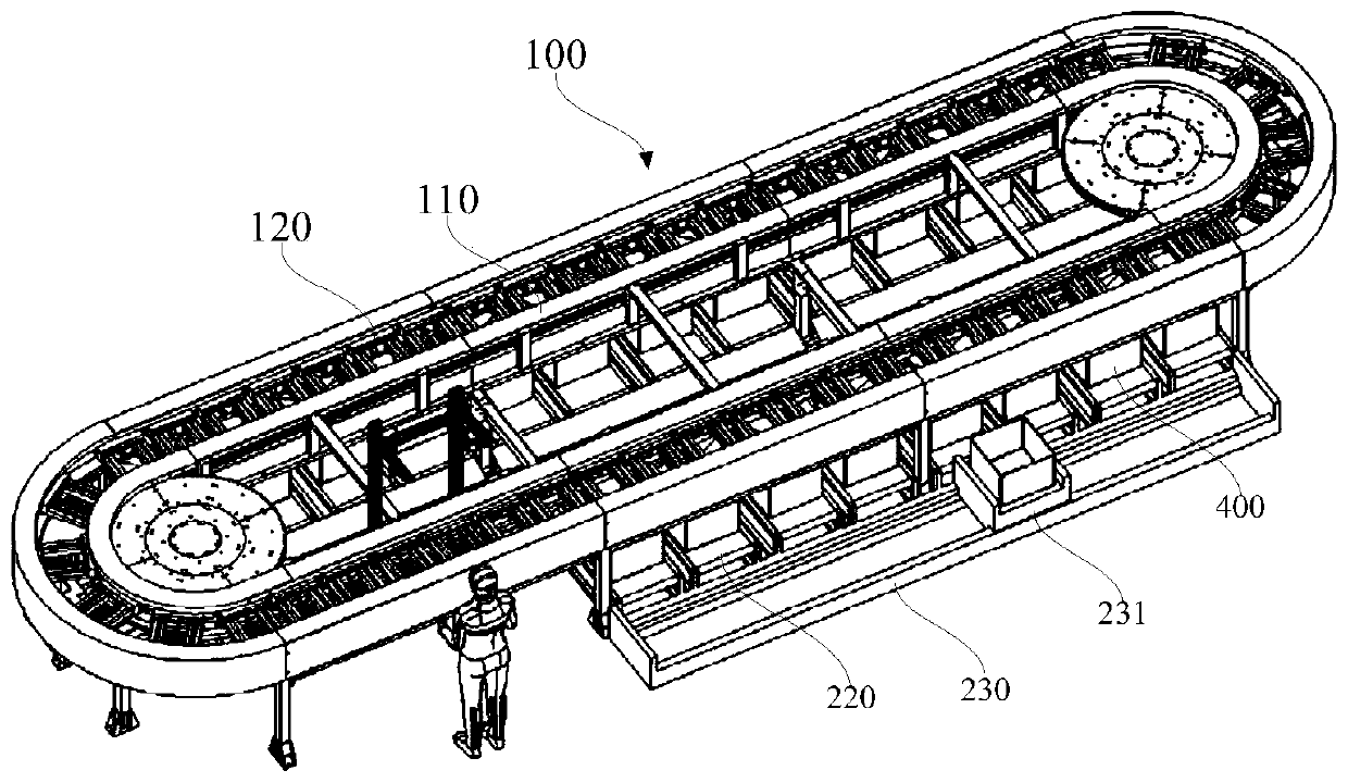 Bag falling type sorting system