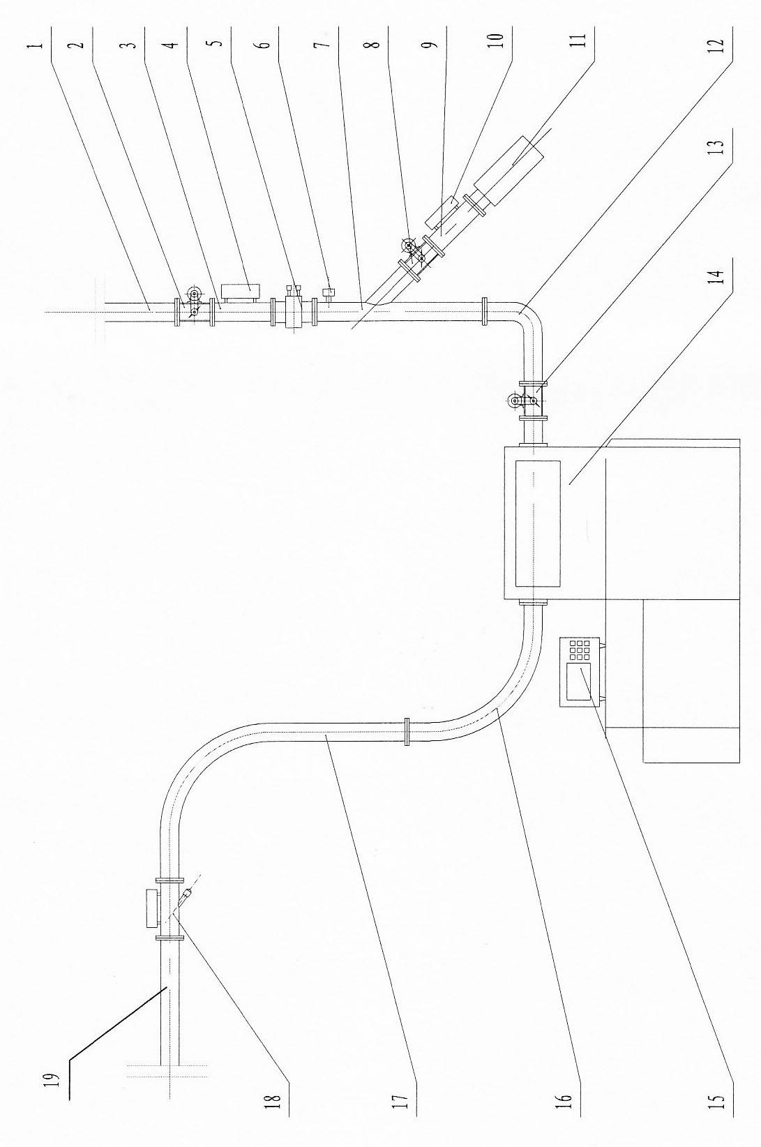 Flexible control device for pneumatically conveying tobacco shreds and control method