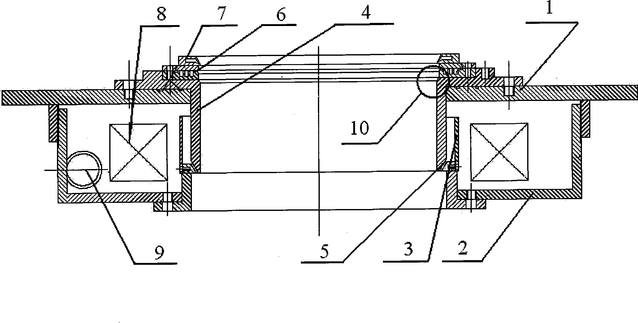 Oil lubricating electromagnetic vertical type semi-continuous casting method and crystallizer of magnesium alloy ingot blank