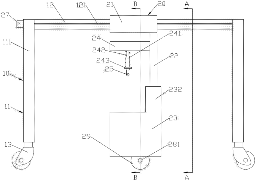 Upper limb rehabilitation frame with height of rehabilitation device adjustable