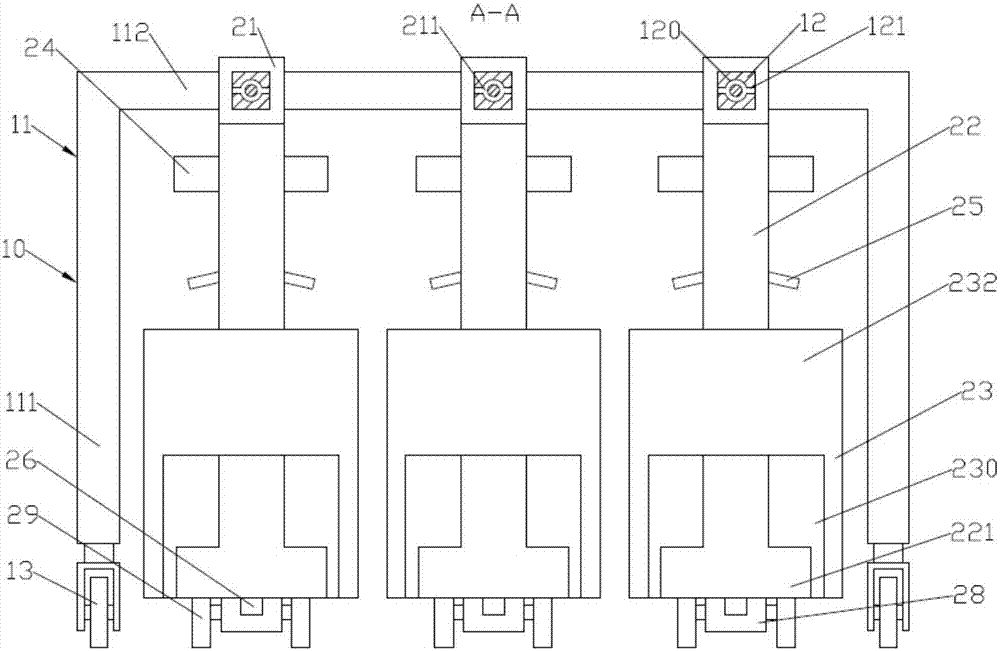 Upper limb rehabilitation frame with height of rehabilitation device adjustable