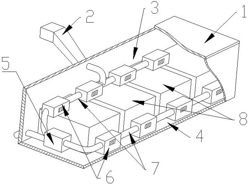 Electric vehicle air-cooled power battery thermal management device and control system