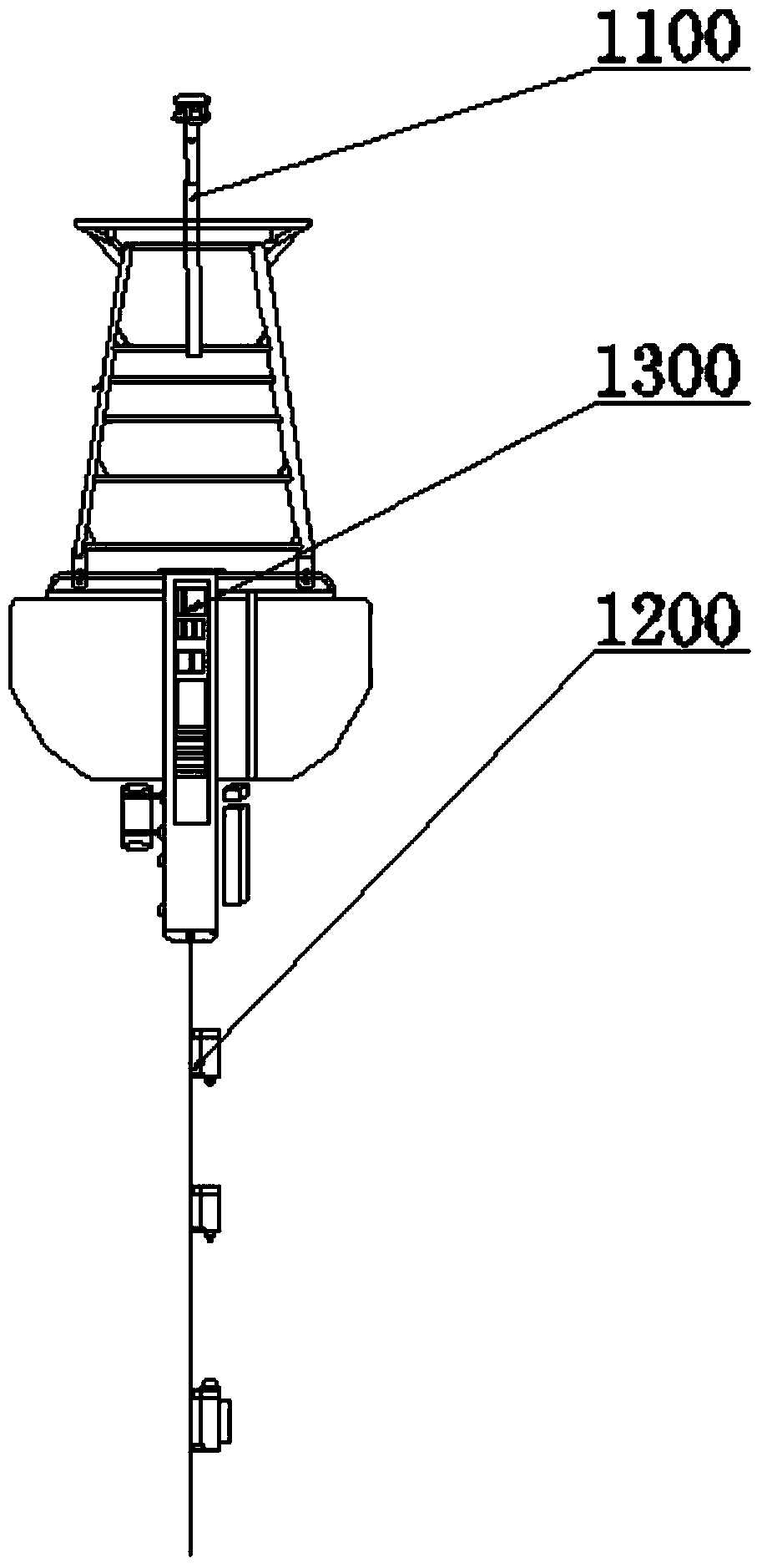 Deep-sea observing buoy system based on inductive coupling and satellite communication techniques