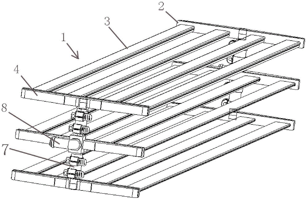 Water cooling plate structure applied to electric automobile