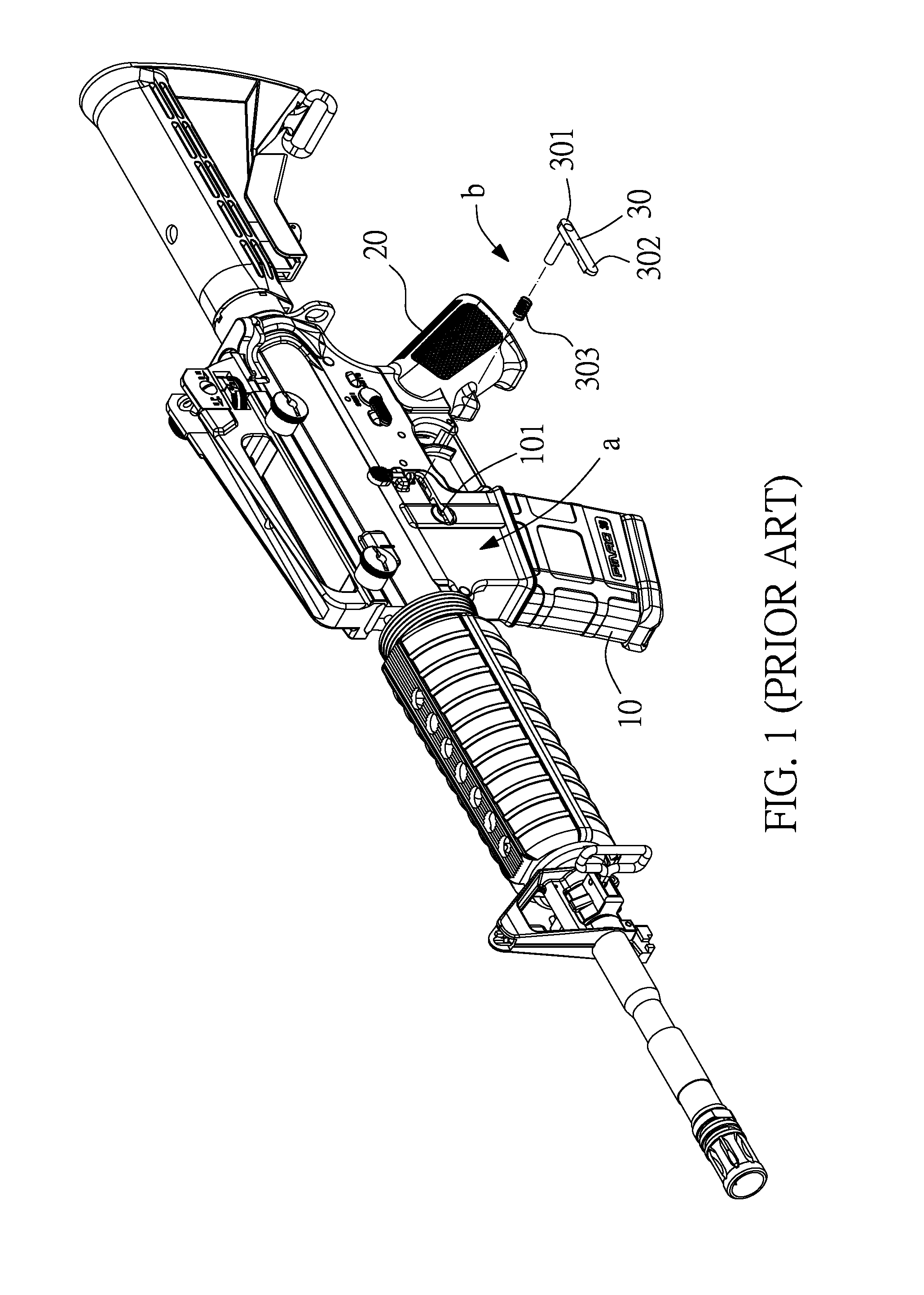 Magazine locking structure for gun