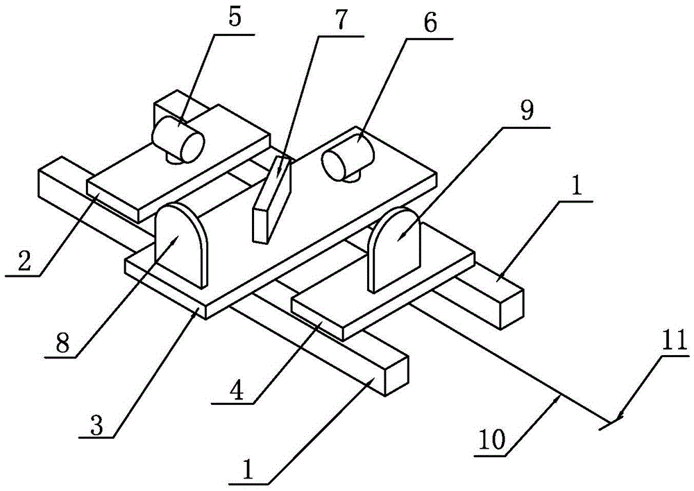 Ballastless track settlement monitoring device