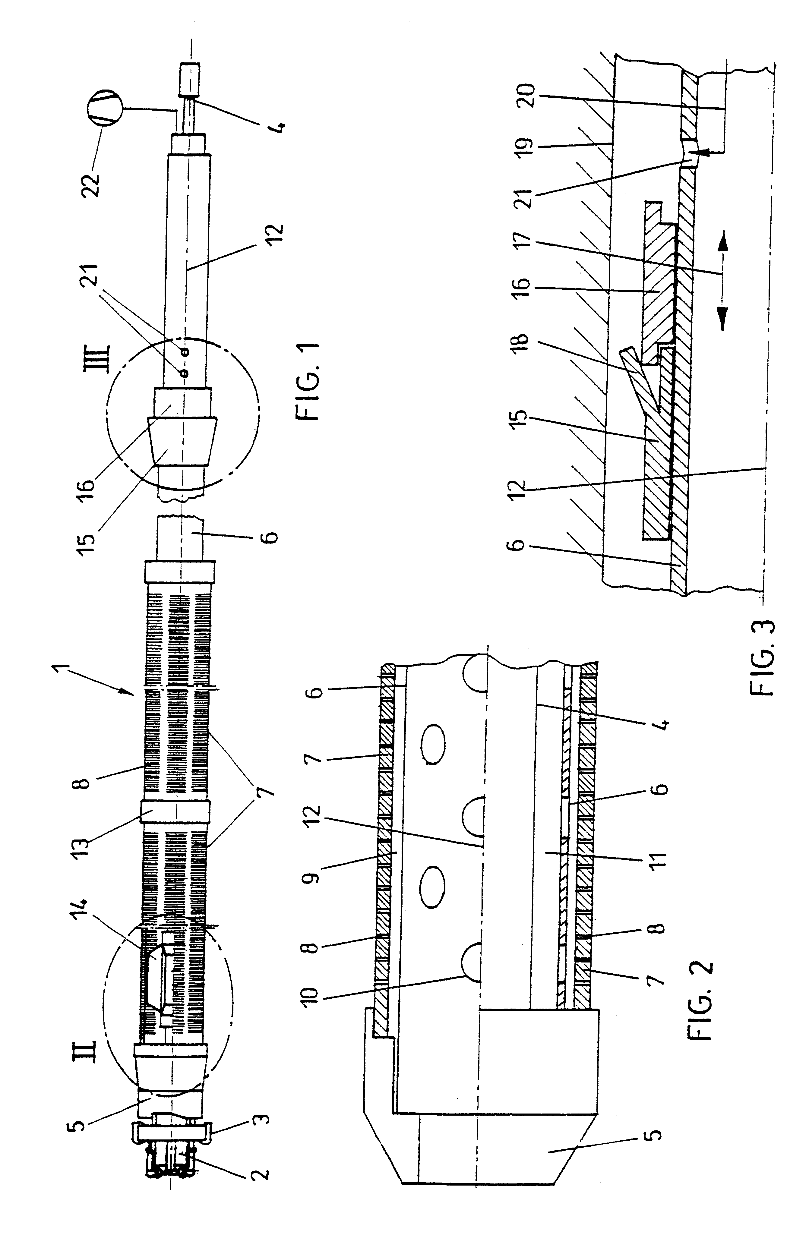 Device for drilling and draining holes in soil or rock