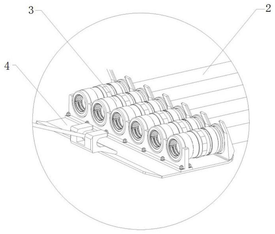 Rapid multi-cable synchronous laying and withdrawing device