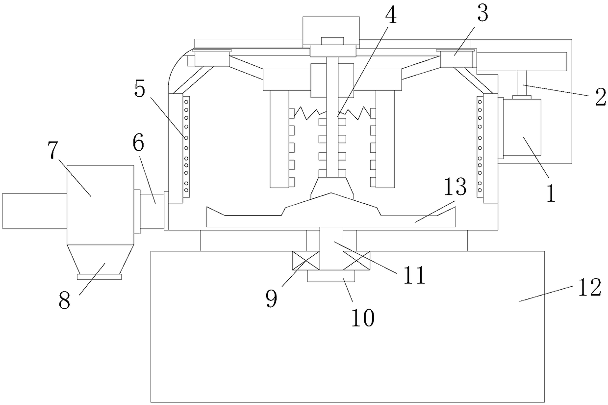 An electromagnetic crushing moisture-proof carbon powder regeneration device for electrophotographic imaging equipment