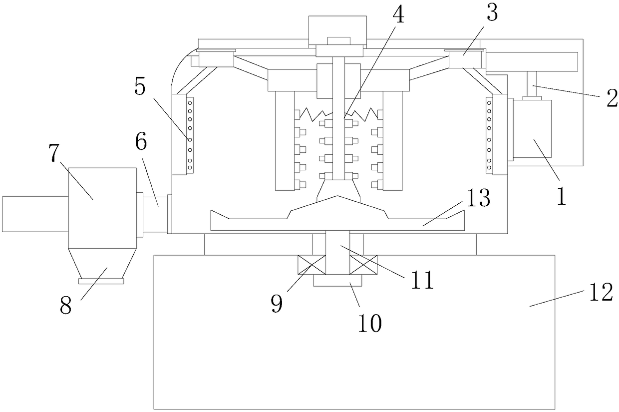 An electromagnetic crushing moisture-proof carbon powder regeneration device for electrophotographic imaging equipment