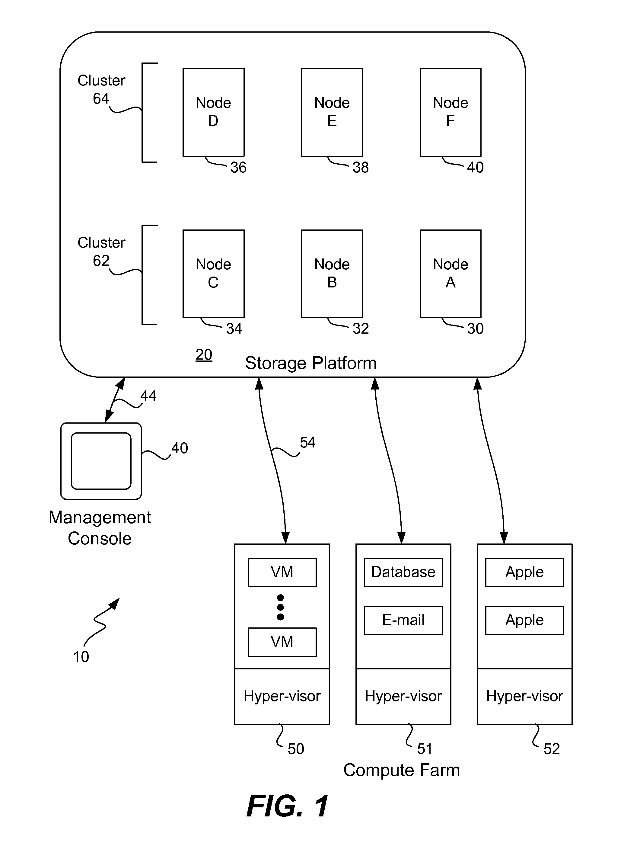 Storage system with virtual disks