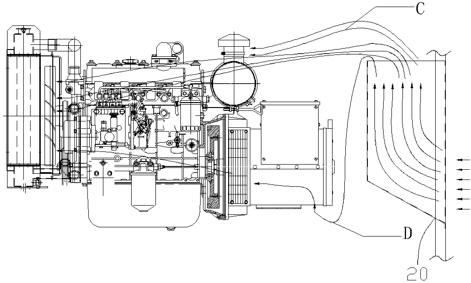 Wind guide structure of generating unit