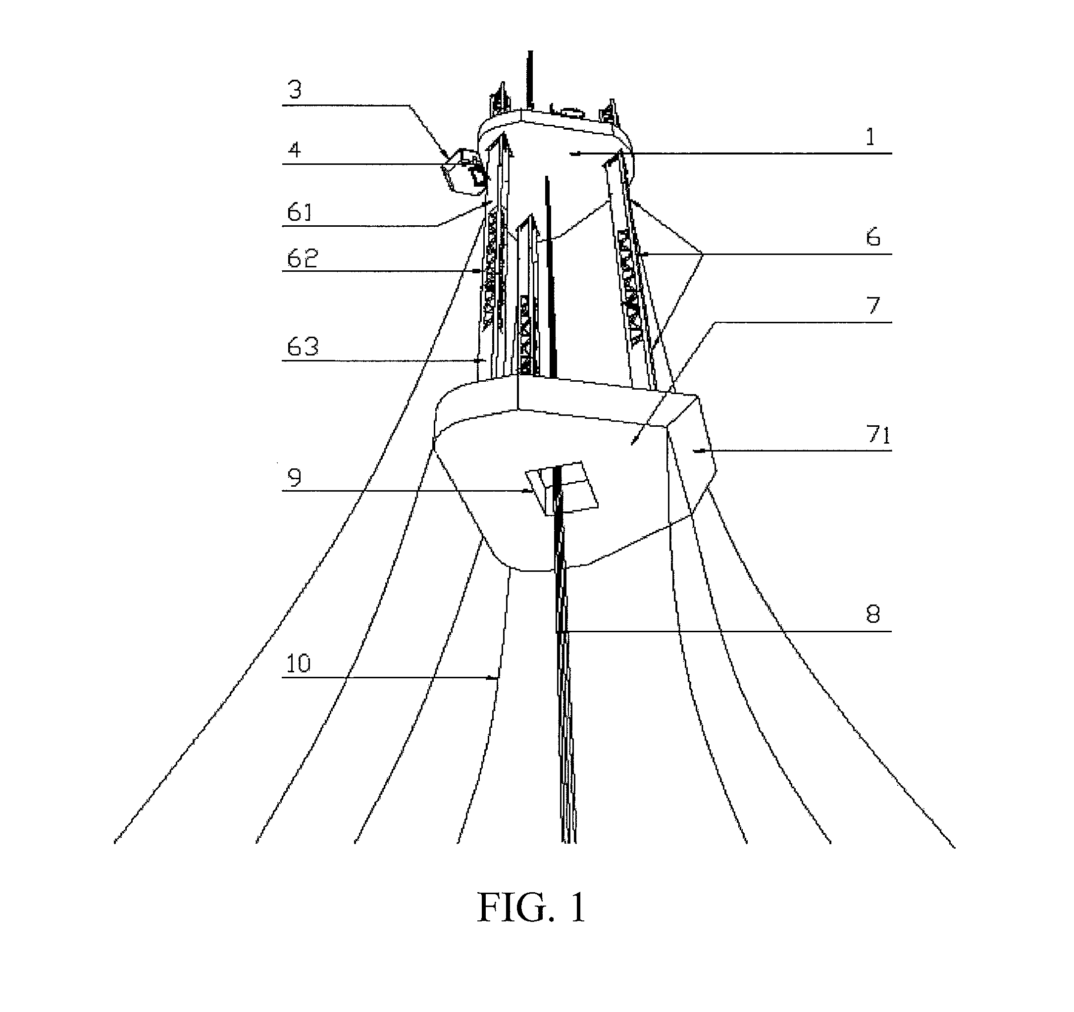 Floating type self-lifting drilling platform