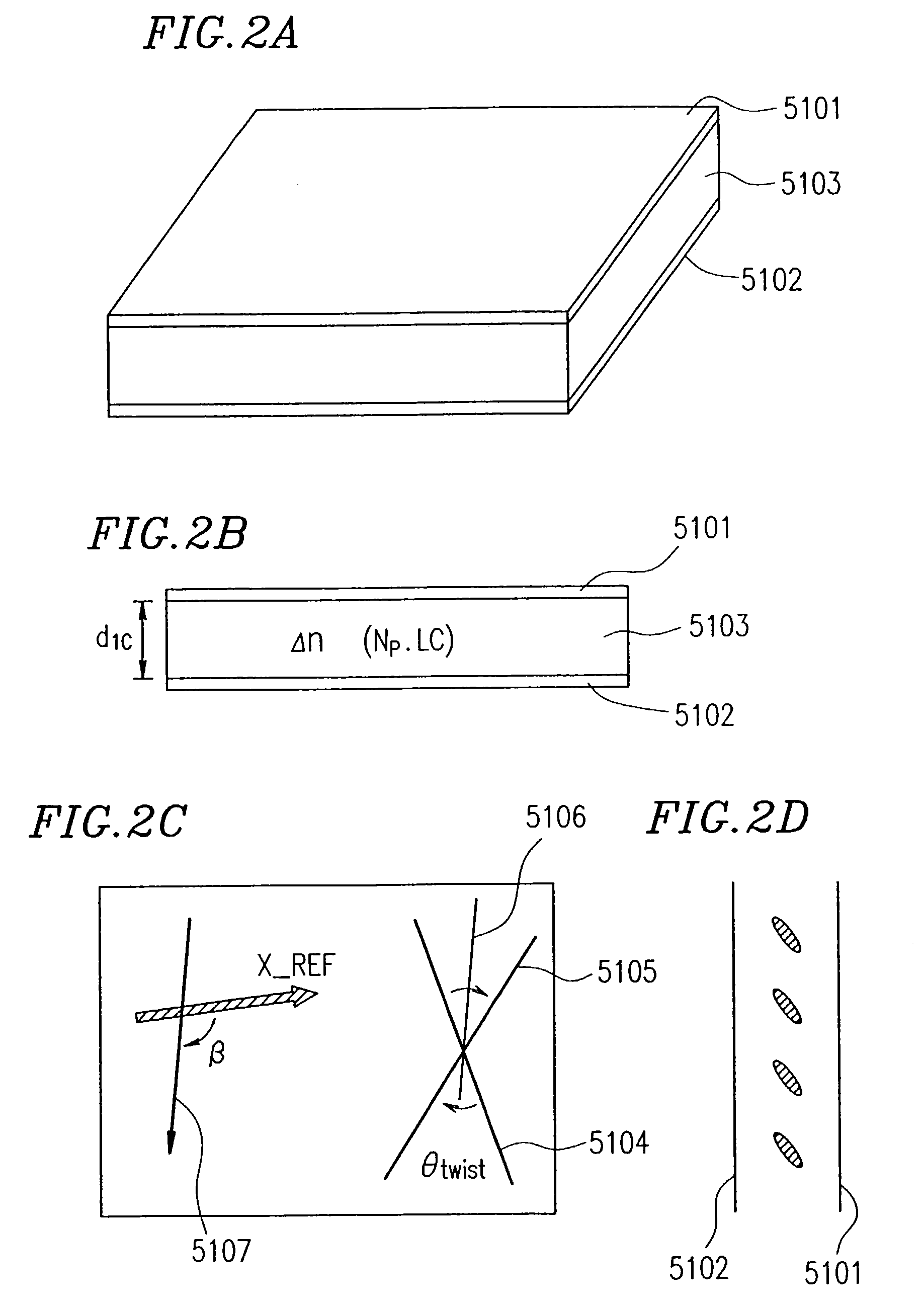 Nematic liquid crystal display device with multi-domain pixels and six phase difference compensators