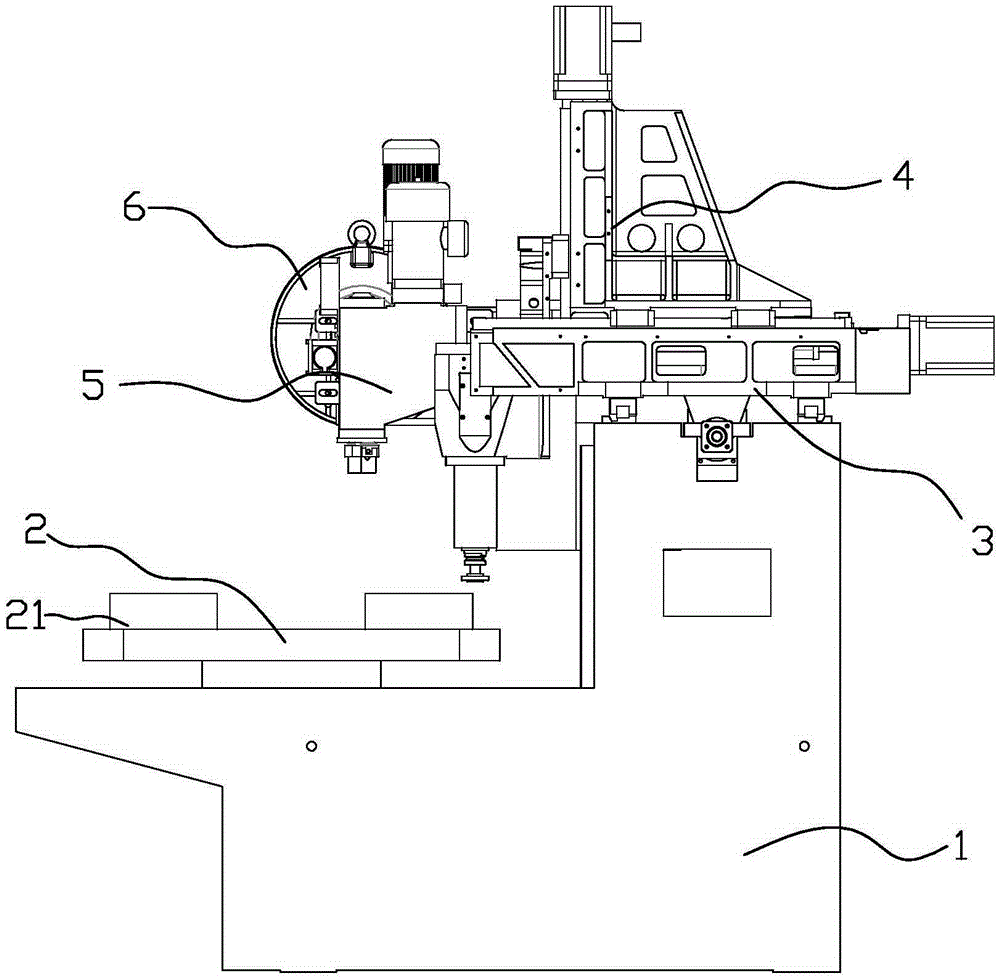 Novel drilling and tapping machine tool structure