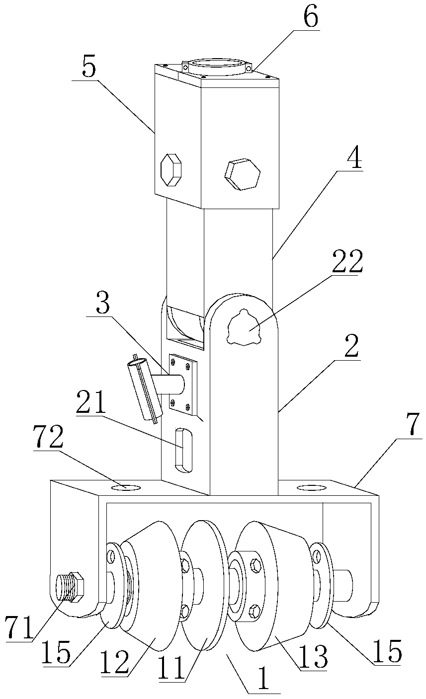 Edge folding device of full-automatic four-door robot edge rolling equipment