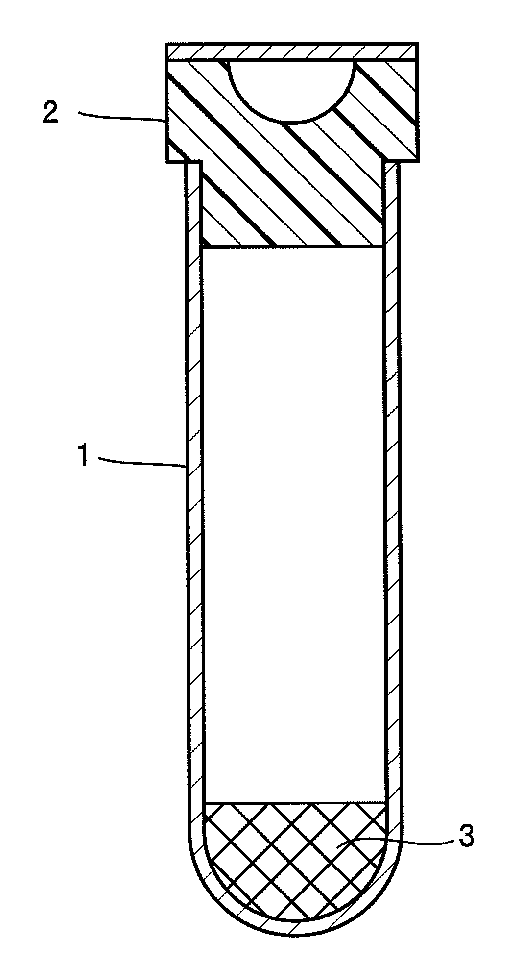 Composition for separation of serum or plasma and container for blood test