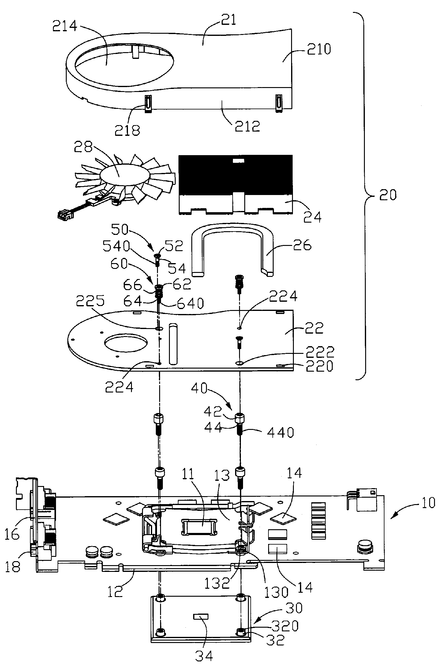 Video graphics array (VGA) card assembly