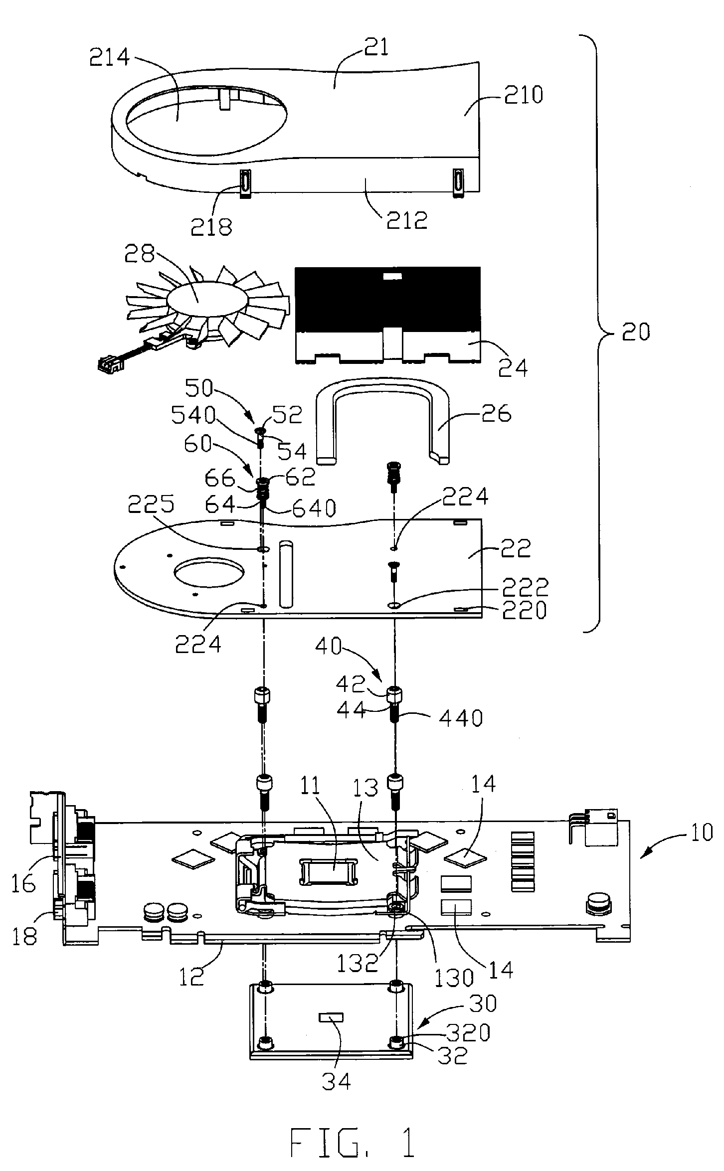 Video graphics array (VGA) card assembly