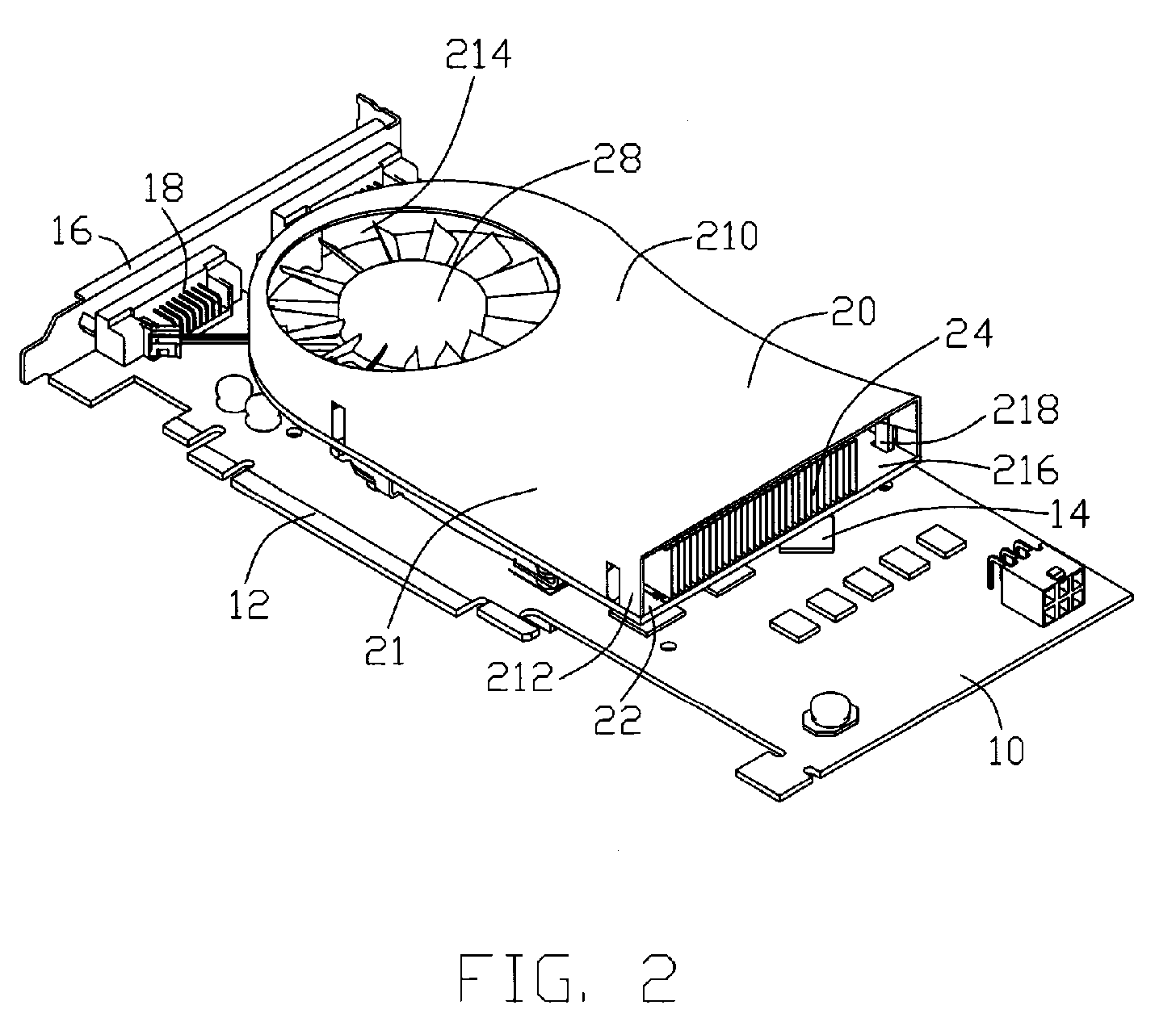 Video graphics array (VGA) card assembly