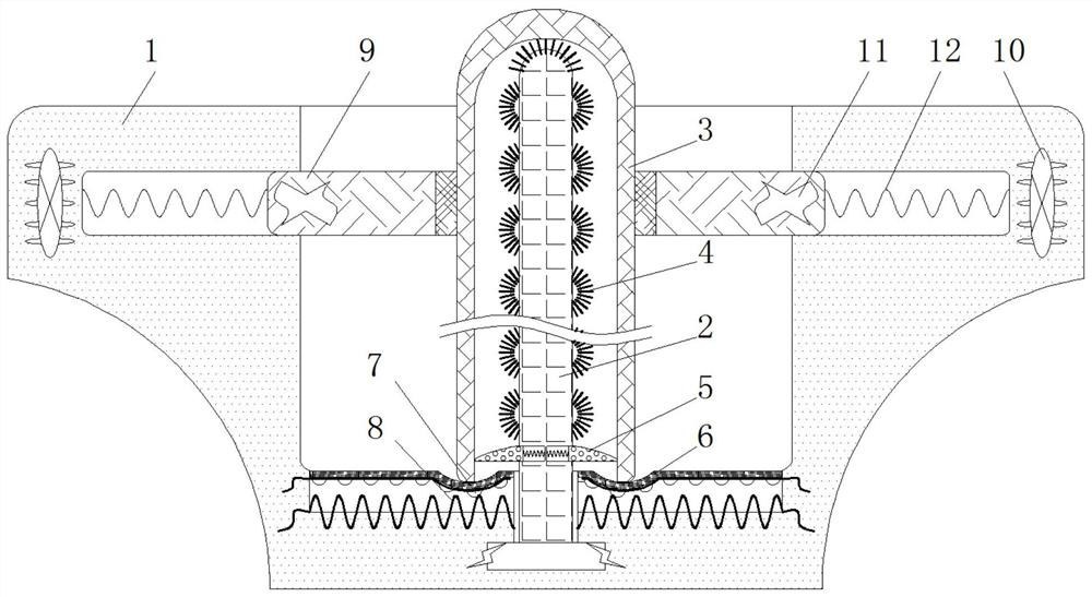 Device for effectively cleaning test tubes with different calibers