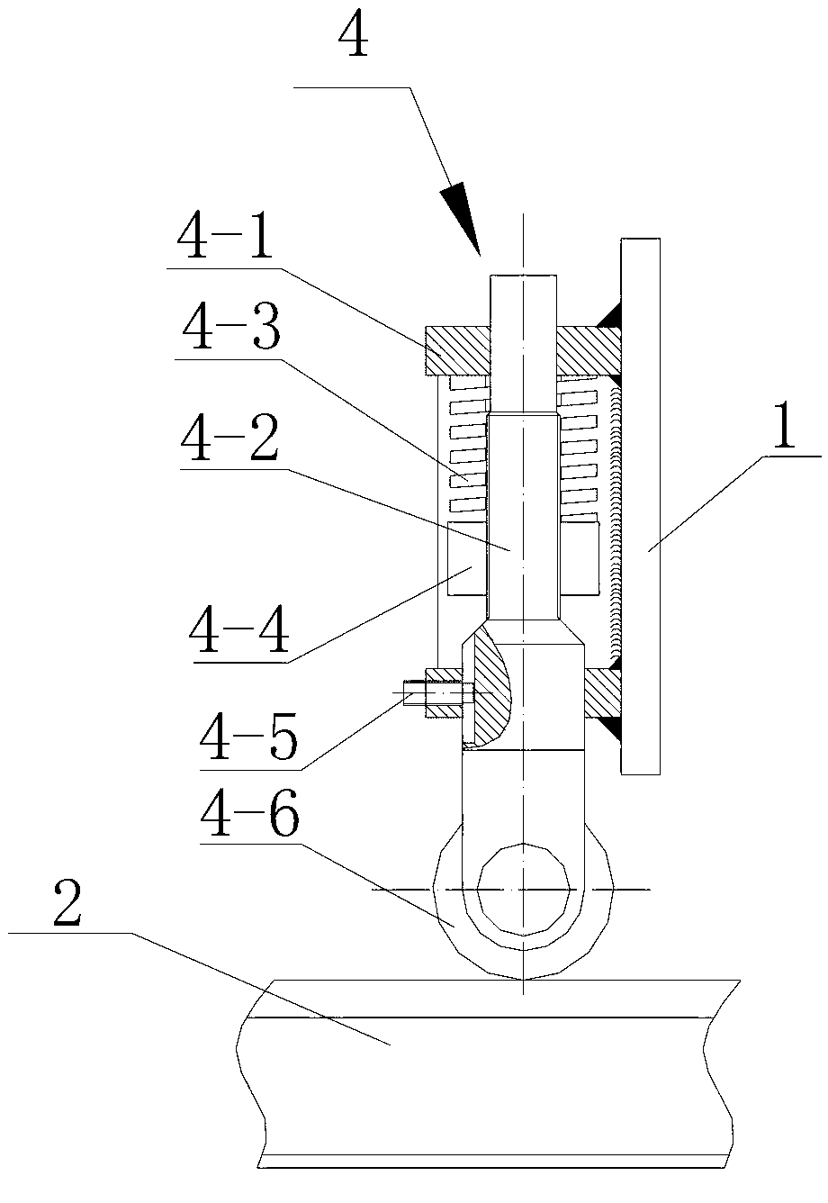 Rolling flexible pre-stressed auxiliary guide rail device for heavy machine tool