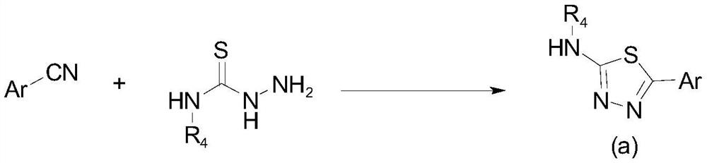 Aryl or heteroaryl substituted thiadiazole compound and antibacterial application thereof