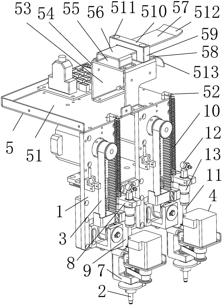 Multifunctional suction nozzle device of integrated circuit