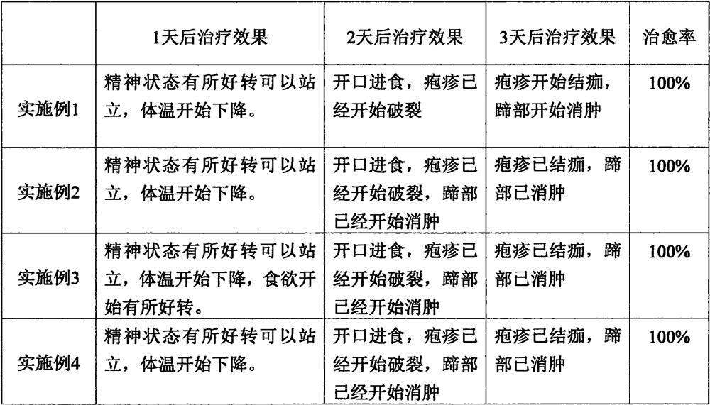 Medicament for treating foot-and-mouth disease of livestock