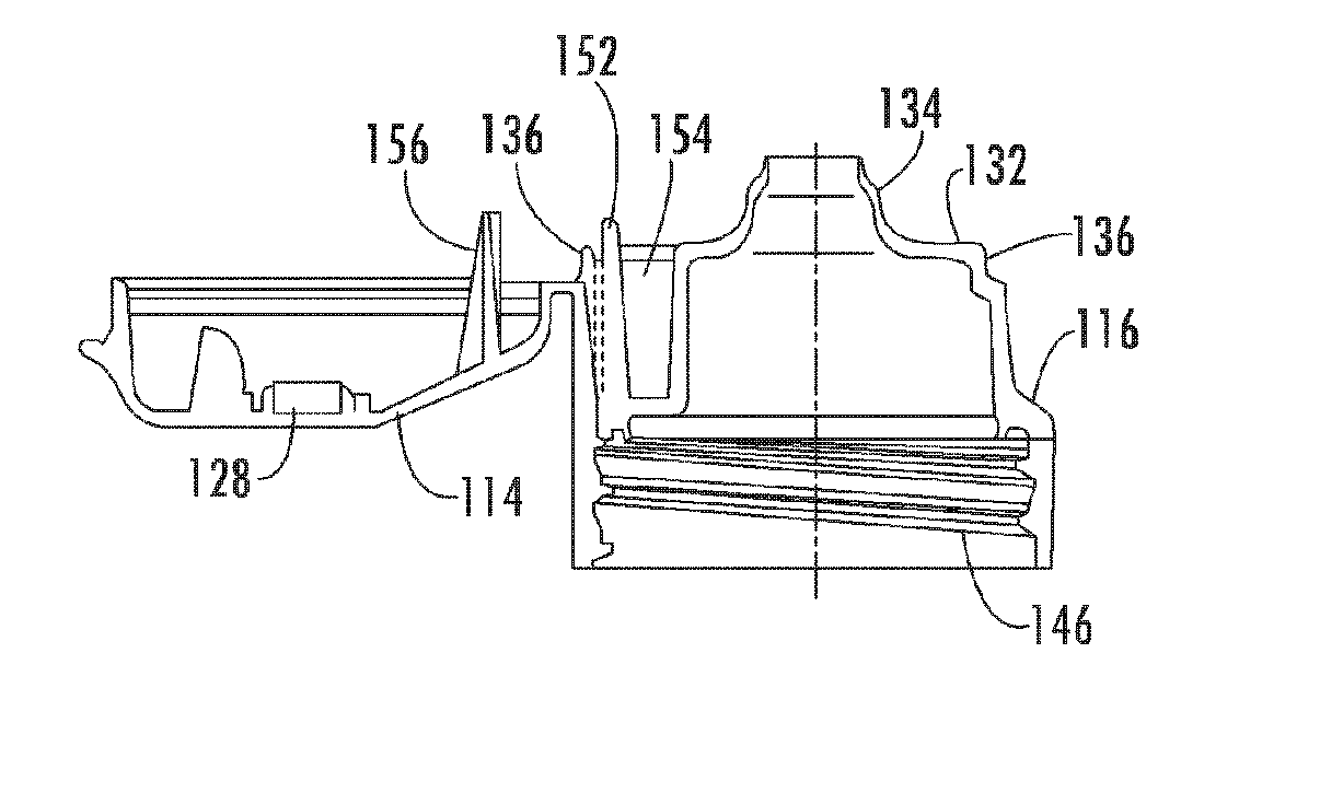 Dispensing closure having flow modulator and syneresis capture